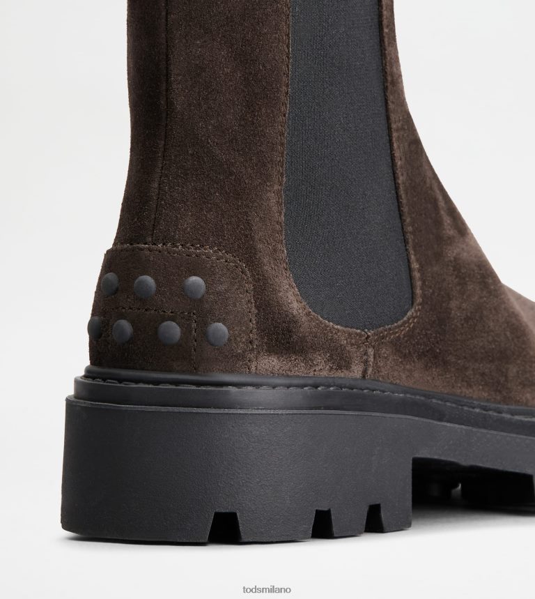 donnemarrone Tod's stivaletti Chelsea in pelle scamosciata P66X8B160