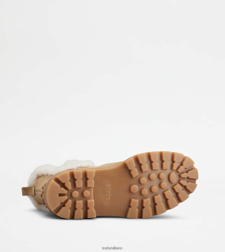 donnemarrone Tod's stivali chelsea in pelle scamosciata e montone P66X8B175