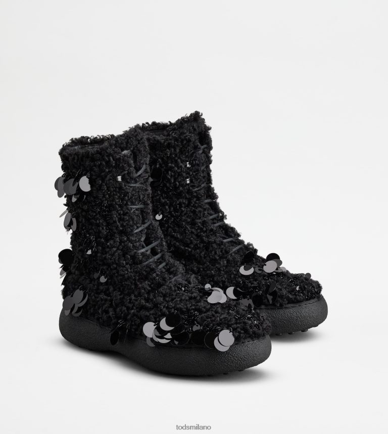 donnenero Tod's w. G. stivaletti stringati in ecopelliccia P66X8B174