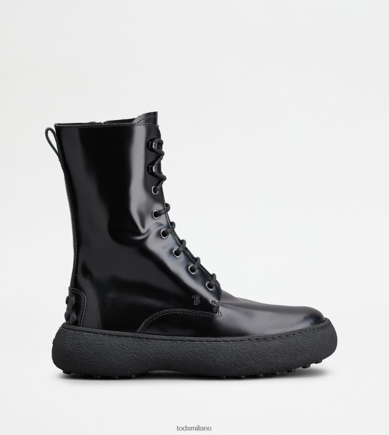 donnenero Tod's w. G. stivaletti stringati in pelle P66X8B157
