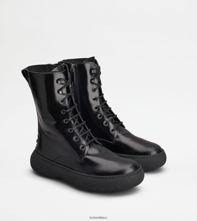 donnenero Tod's w. G. stivaletti stringati in pelle P66X8B157