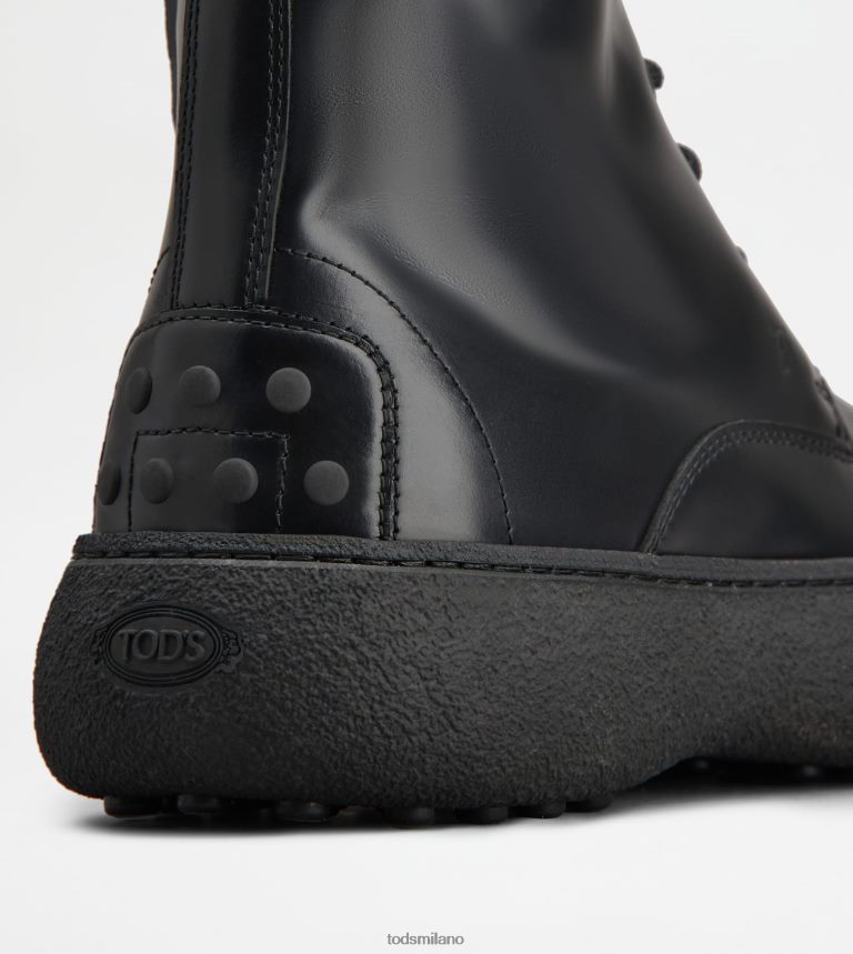donnenero Tod's w. G. stivali stringati in pelle P66X8B159