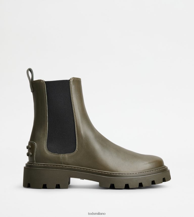 donneverde Tod's stivaletti Chelsea in pelle P66X8B179