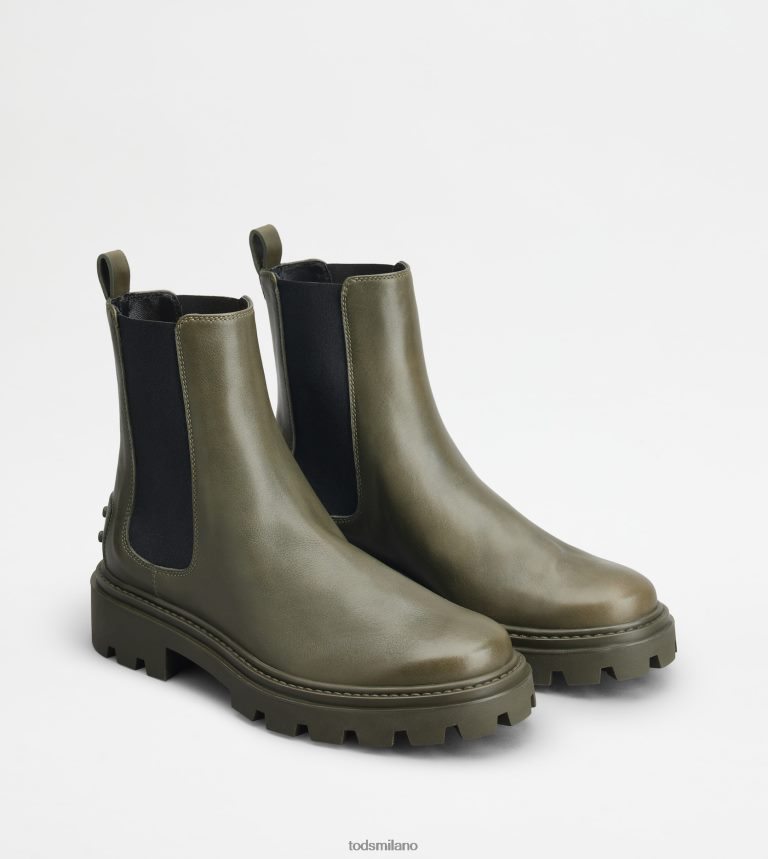donneverde Tod's stivaletti Chelsea in pelle P66X8B179