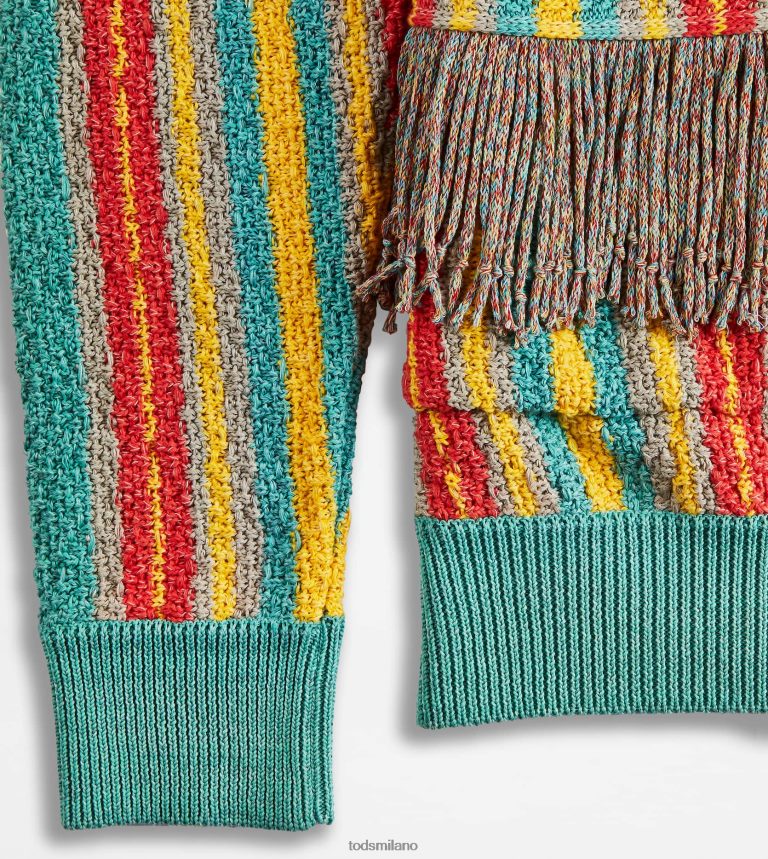 donneazzurro/giallo/arancione Tod's Cardigan in misto lino P66X8B555