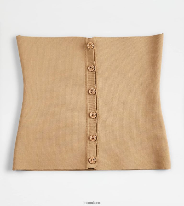 donnebeige Tod's top bustier in maglia P66X8B614