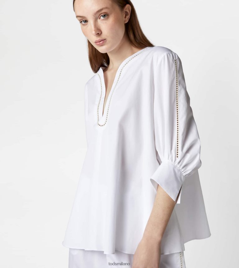 donnebianco Tod's blusa in popeline P66X8B615