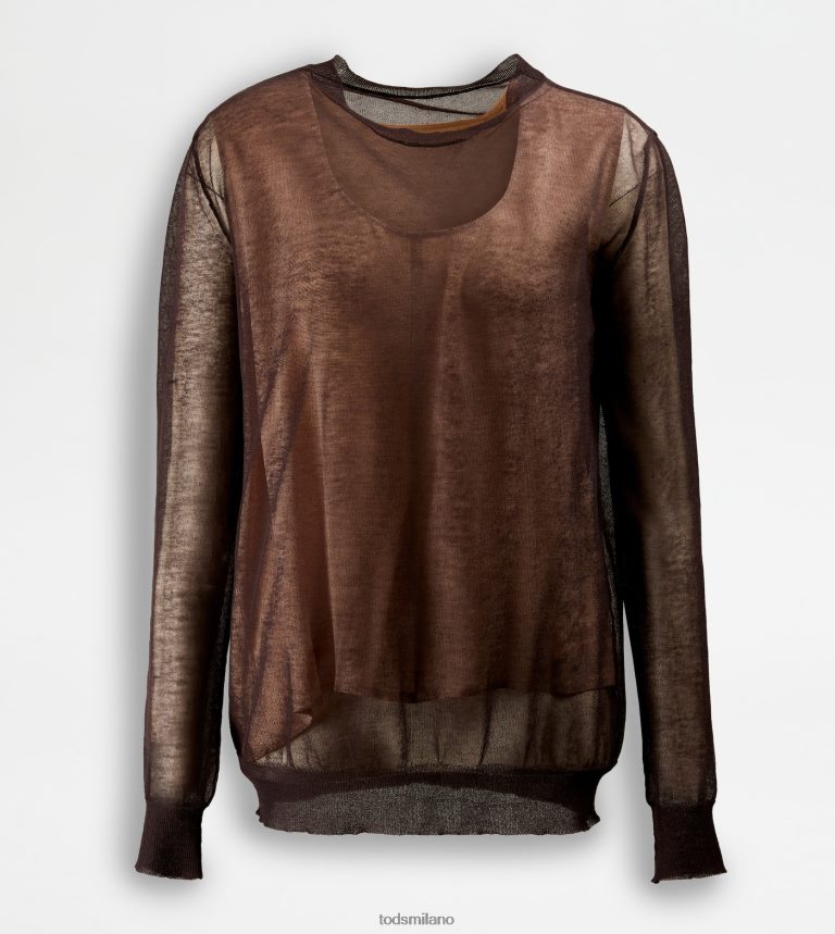 donnemarrone Tod's Maglia girocollo semitrasparente P66X8B570