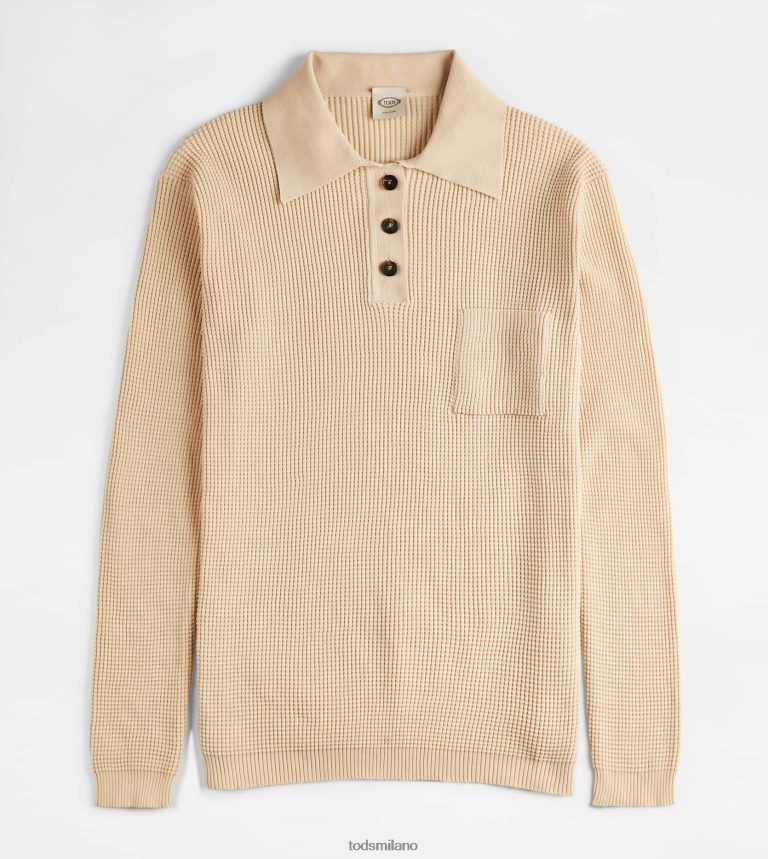 donnebeige Tod's polo in maglia P66X8B576