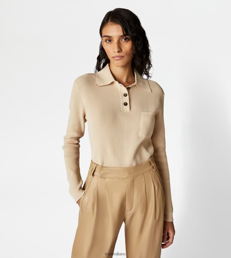 donnebeige Tod's polo in maglia P66X8B576