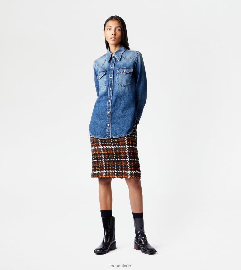 donneblu Tod's camicia in denim P66X8B611