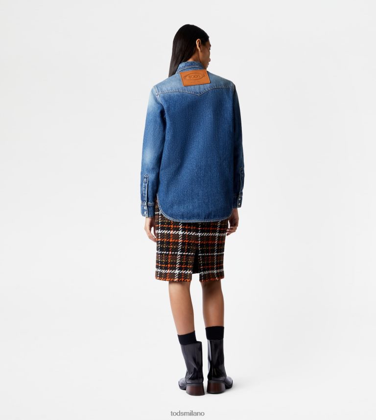 donneblu Tod's camicia in denim P66X8B611
