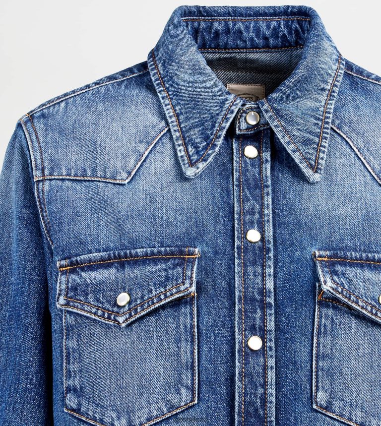 donneblu Tod's camicia in denim P66X8B611