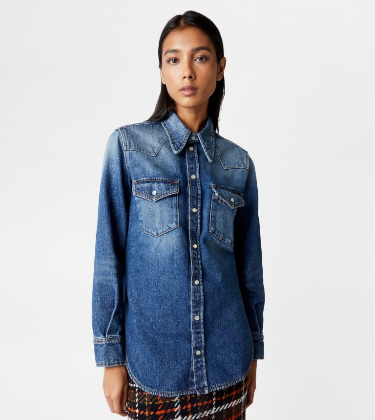 donneblu Tod's camicia in denim P66X8B611