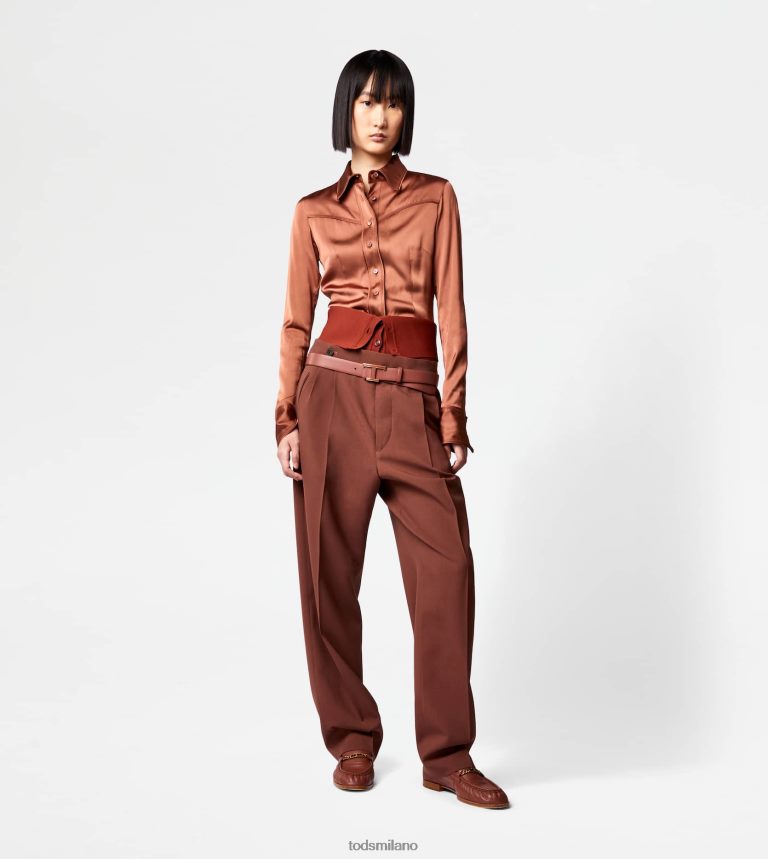 donnemarrone Tod's camicia elasticizzata P66X8B564