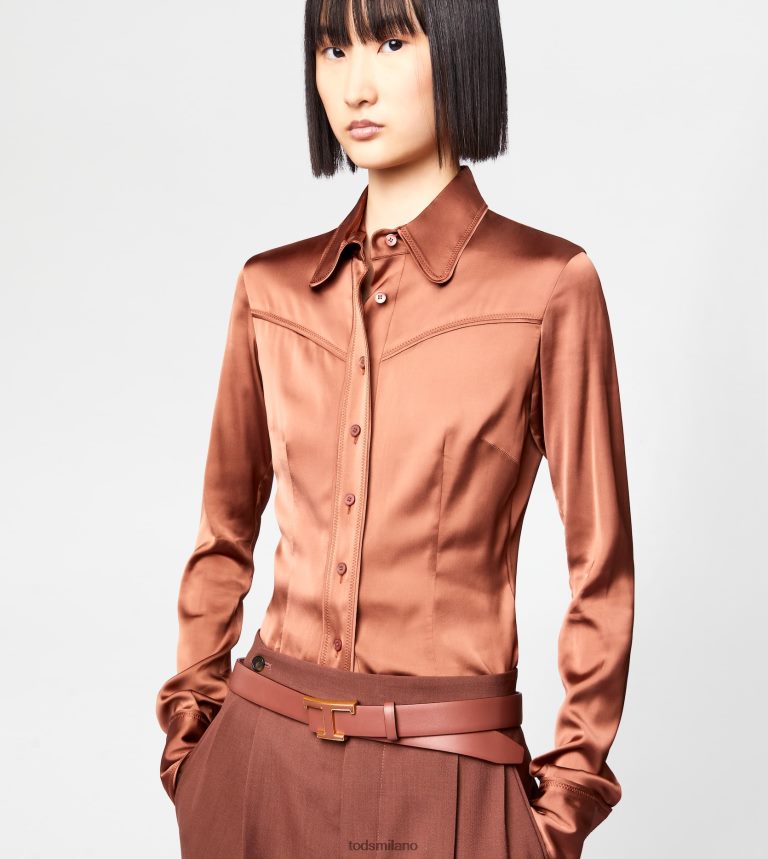 donnemarrone Tod's camicia elasticizzata P66X8B564