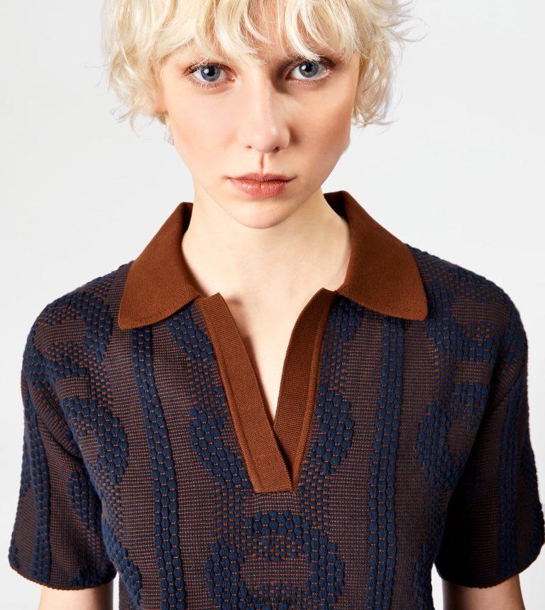 donnemarrone/blu Tod's Polo jacquard P66X8B577