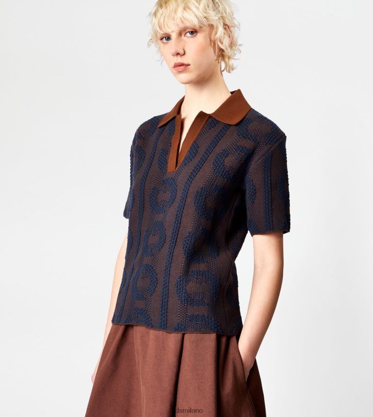 donnemarrone/blu Tod's Polo jacquard P66X8B577