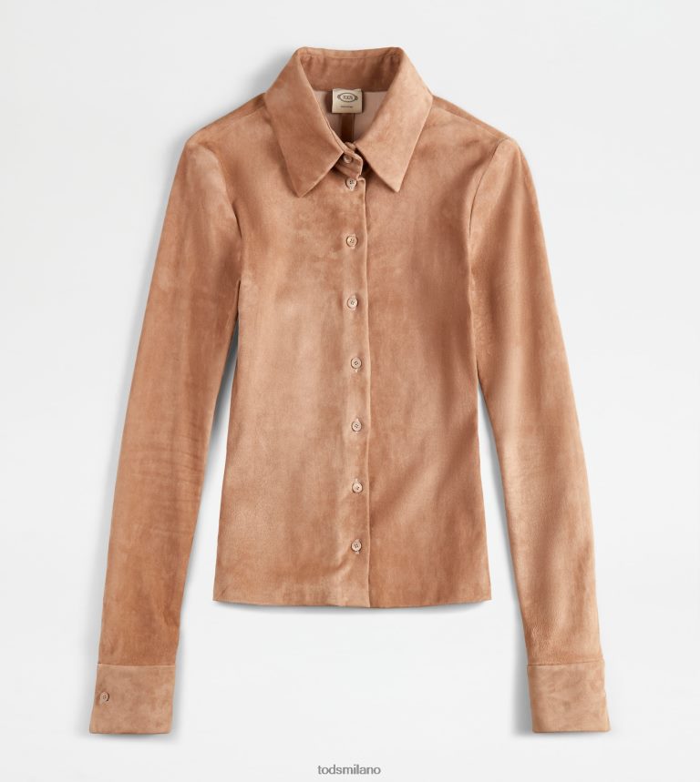 donnerosa Tod's camicia in pelle scamosciata P66X8B572