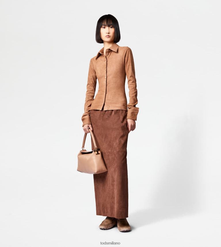donnerosa Tod's camicia in pelle scamosciata P66X8B572