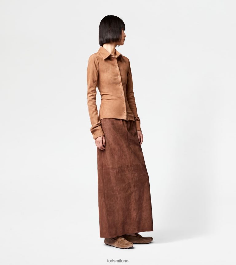 donnerosa Tod's camicia in pelle scamosciata P66X8B572