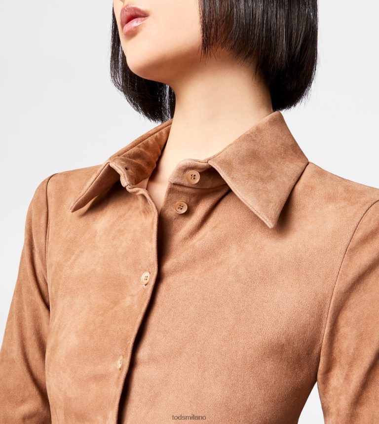 donnerosa Tod's camicia in pelle scamosciata P66X8B572
