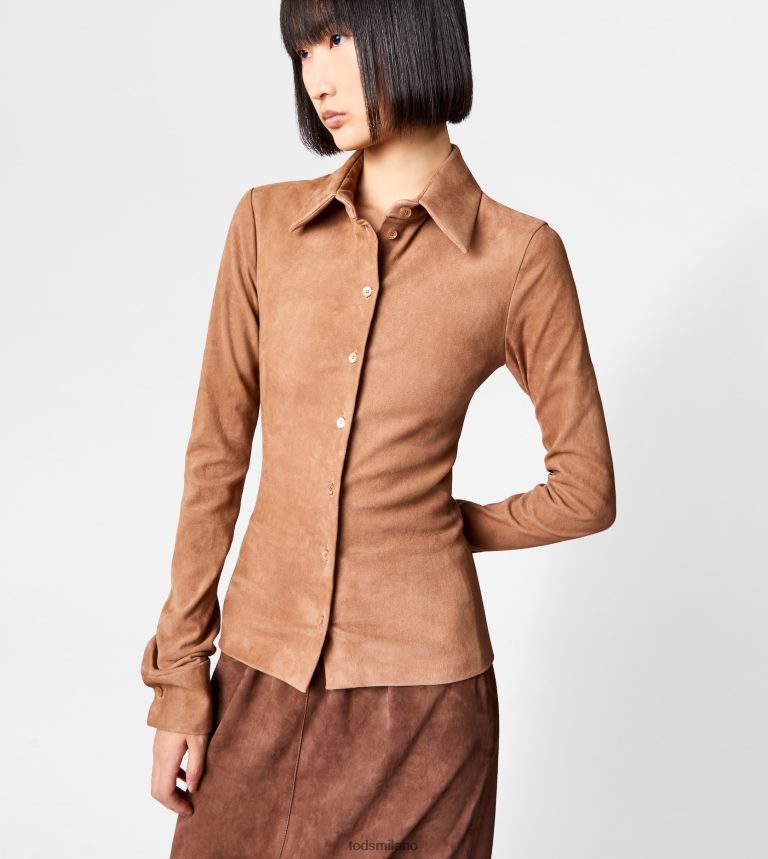 donnerosa Tod's camicia in pelle scamosciata P66X8B572