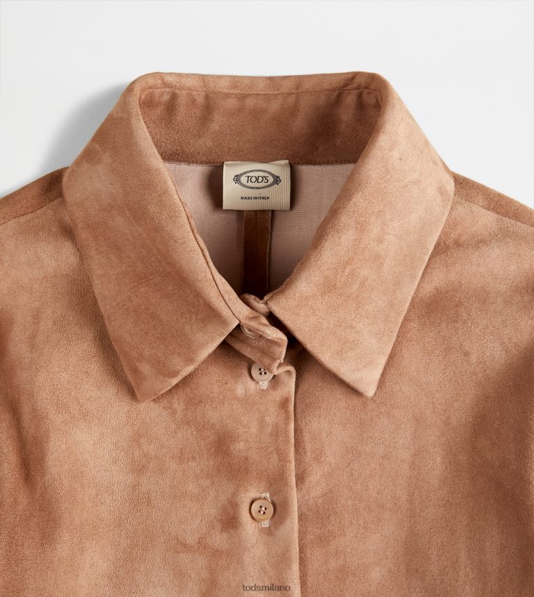 donnerosa Tod's camicia in pelle scamosciata P66X8B572