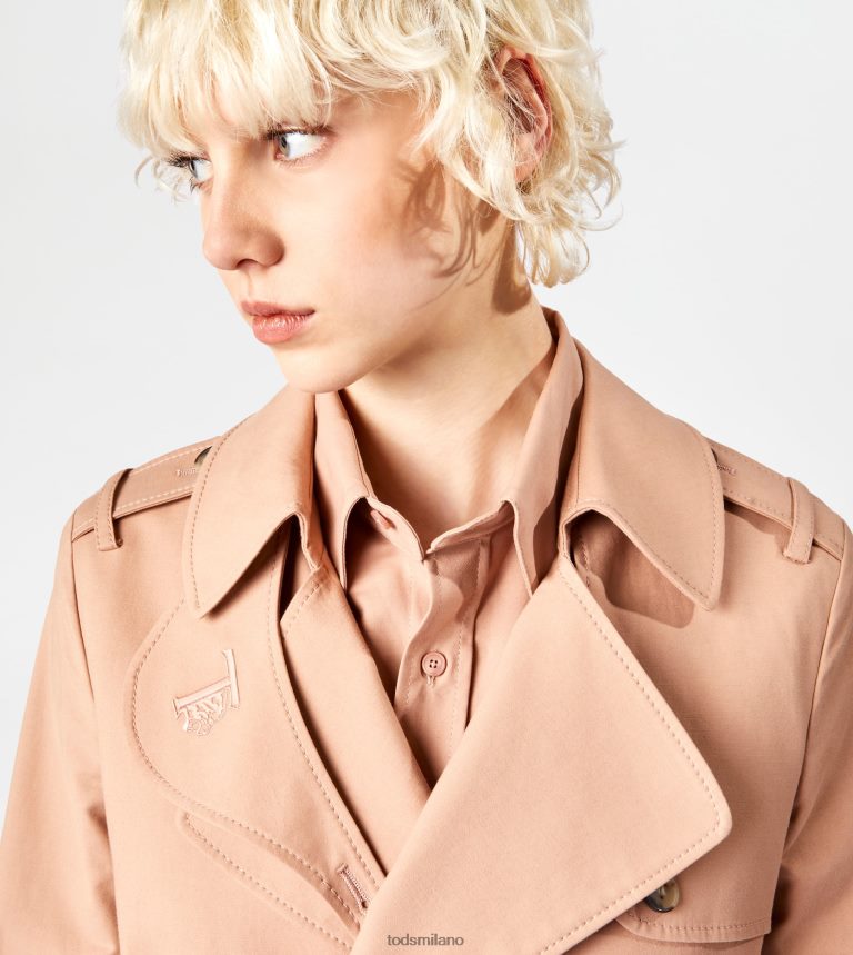 donnebeige Tod's trench doppiopetto P66X8B597