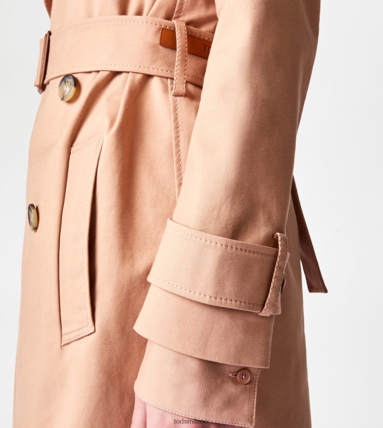 donnebeige Tod's trench doppiopetto P66X8B597