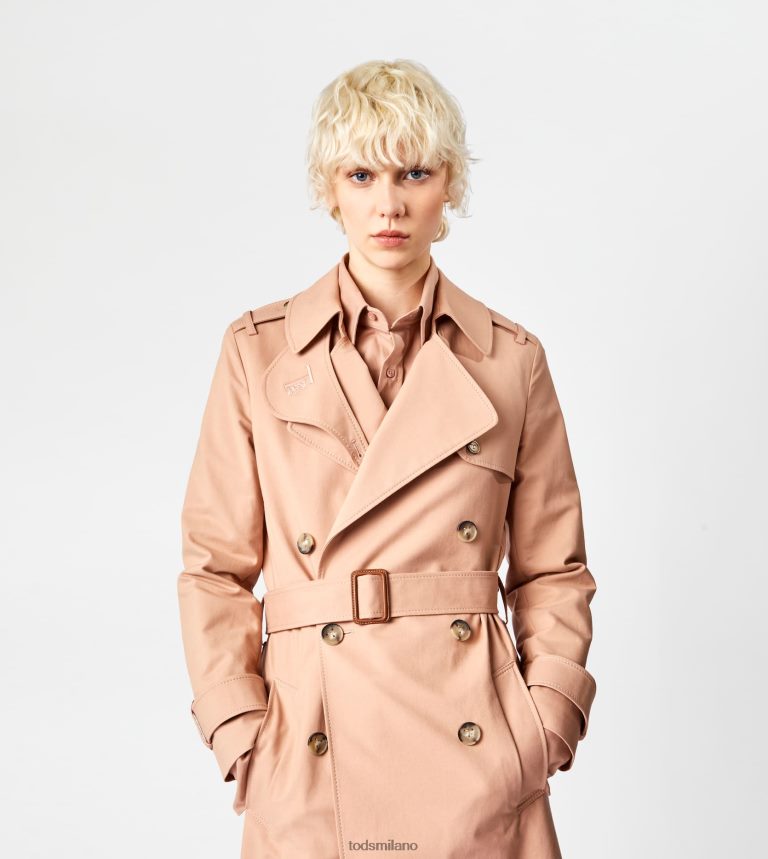 donnebeige Tod's trench doppiopetto P66X8B597