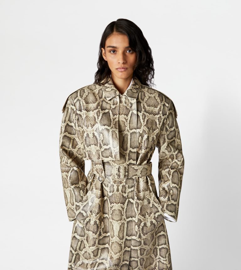 donnebeige/nero Tod's sopra il trench in pelle P66X8B594
