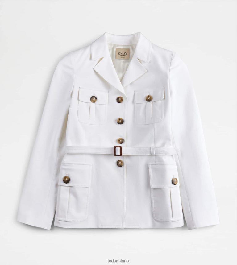 donnebianco Tod's giacca sahariana P66X8B557