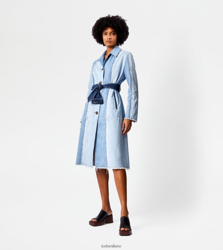 donneblu/azzurro Tod's trench in denim P66X8B624