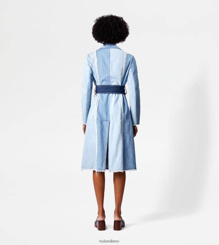 donneblu/azzurro Tod's trench in denim P66X8B624