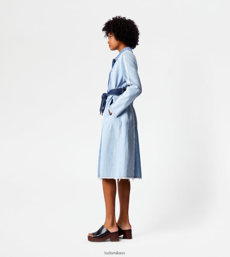 donneblu/azzurro Tod's trench in denim P66X8B624