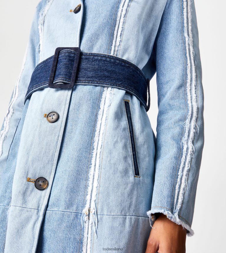 donneblu/azzurro Tod's trench in denim P66X8B624