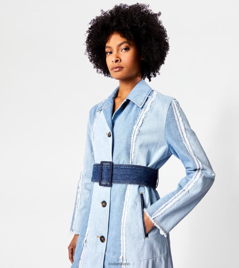 donneblu/azzurro Tod's trench in denim P66X8B624