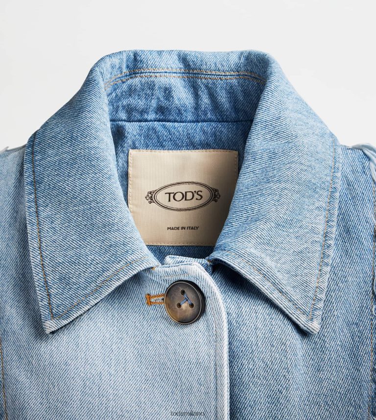 donneblu/azzurro Tod's trench in denim P66X8B624