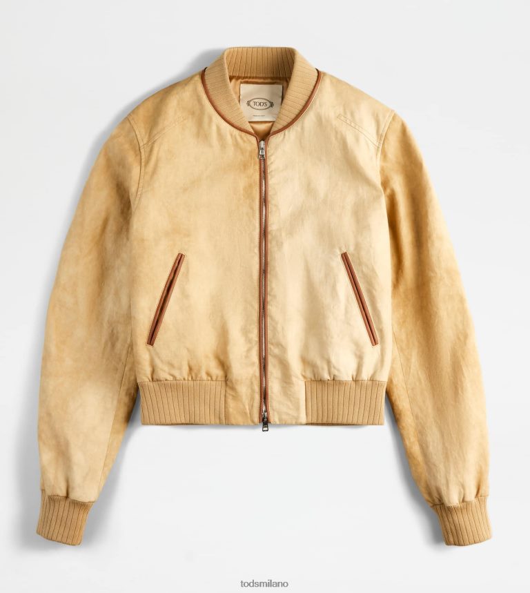 donnemarrone Tod's bomber con inserti in pelle P66X8B575