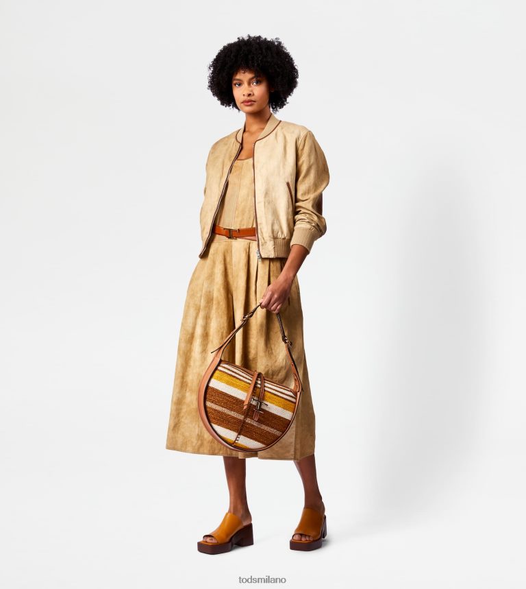 donnemarrone Tod's bomber con inserti in pelle P66X8B575