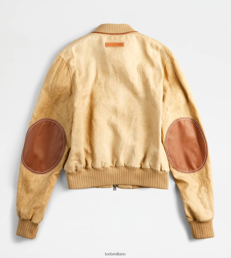 donnemarrone Tod's bomber con inserti in pelle P66X8B575