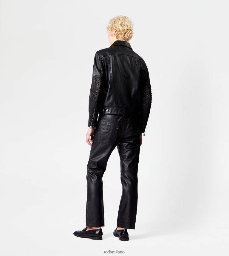 donnenero Tod's giacca in pelle P66X8B601