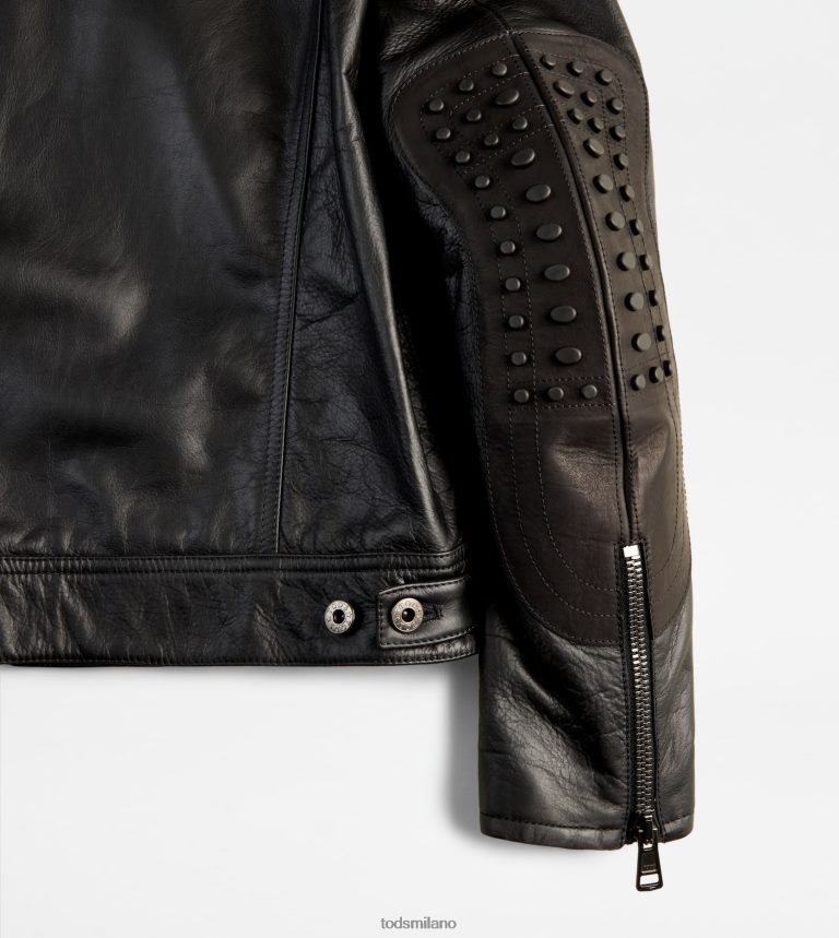 donnenero Tod's giacca in pelle P66X8B601