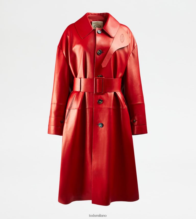 donnerosso Tod's trench in pelle P66X8B593