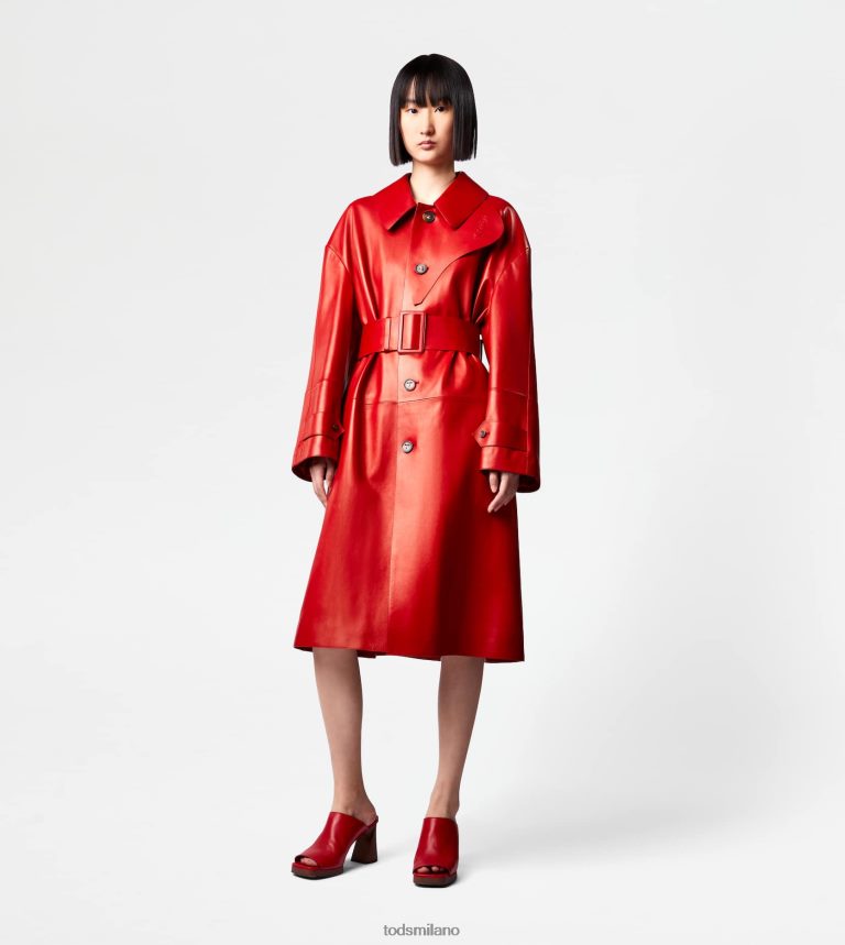 donnerosso Tod's trench in pelle P66X8B593