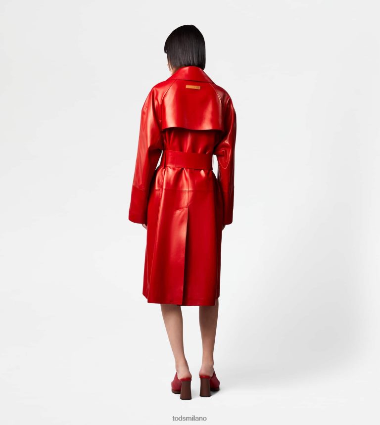 donnerosso Tod's trench in pelle P66X8B593