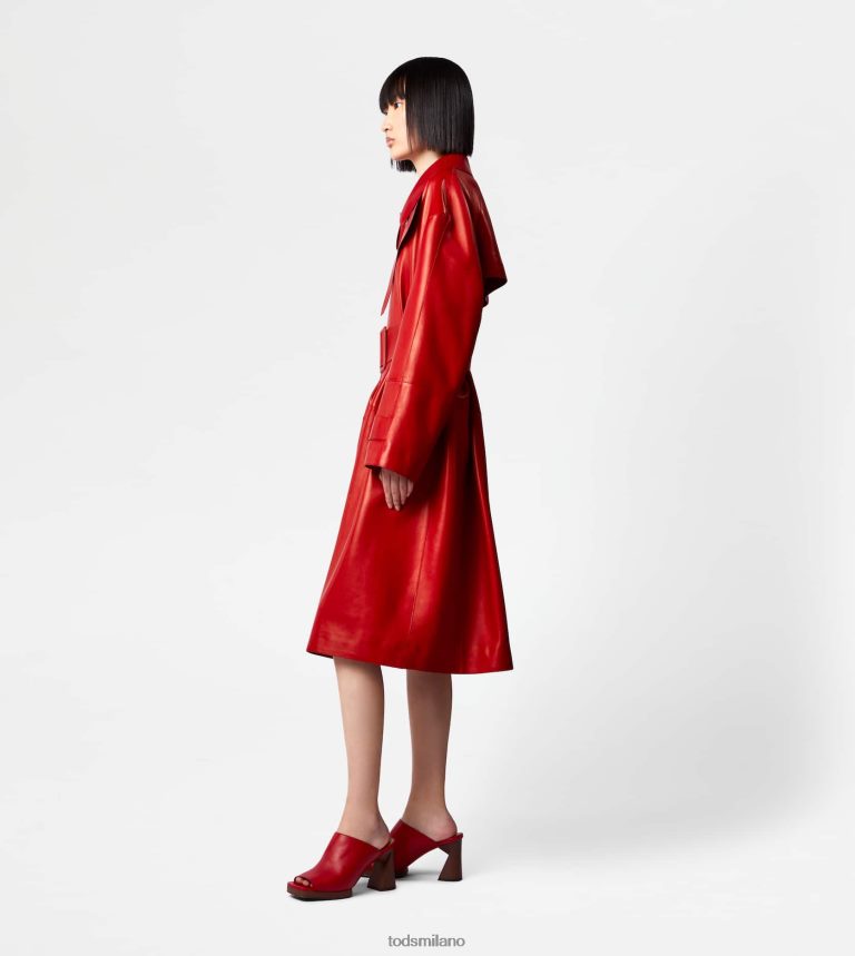 donnerosso Tod's trench in pelle P66X8B593