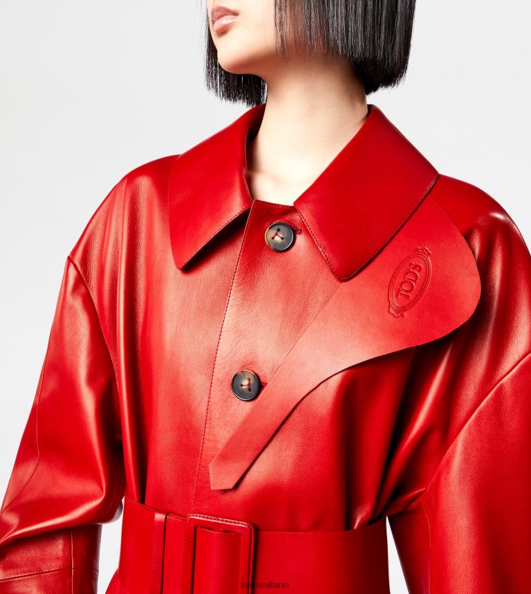 donnerosso Tod's trench in pelle P66X8B593