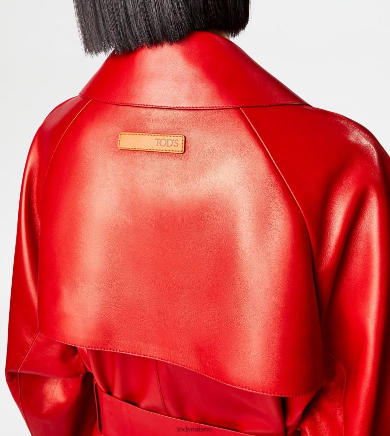 donnerosso Tod's trench in pelle P66X8B593